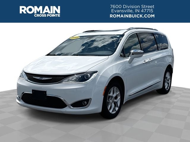 2019 Chrysler Pacifica Limited in Bright White Clearcoat — front three-quarter view