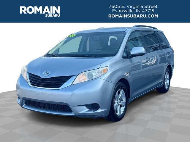 2012 Toyota Sienna LE 8 Passenger in Silver — front three-quarter view